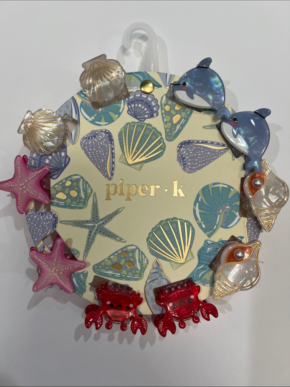 Piper K Viral TikTok Sea Life Coastal Beach Mini Hair Clips Acrylic Set 10